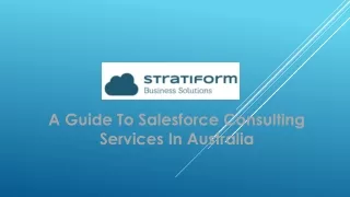 a guide to salesforce consulting services
