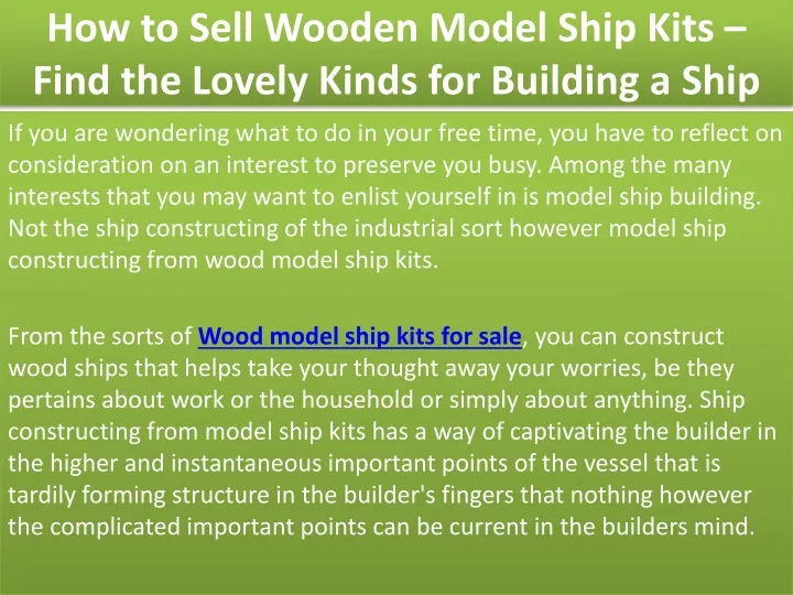 how to sell wooden model ship kits find the lovely kinds for building a ship