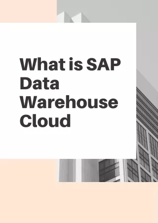 what is sap data warehouse cloud