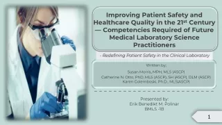 Improving Patient Safety and Healthcare Quality in the 21st Century