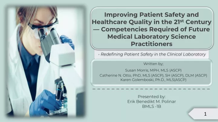 improving patient safety and healthcare quality