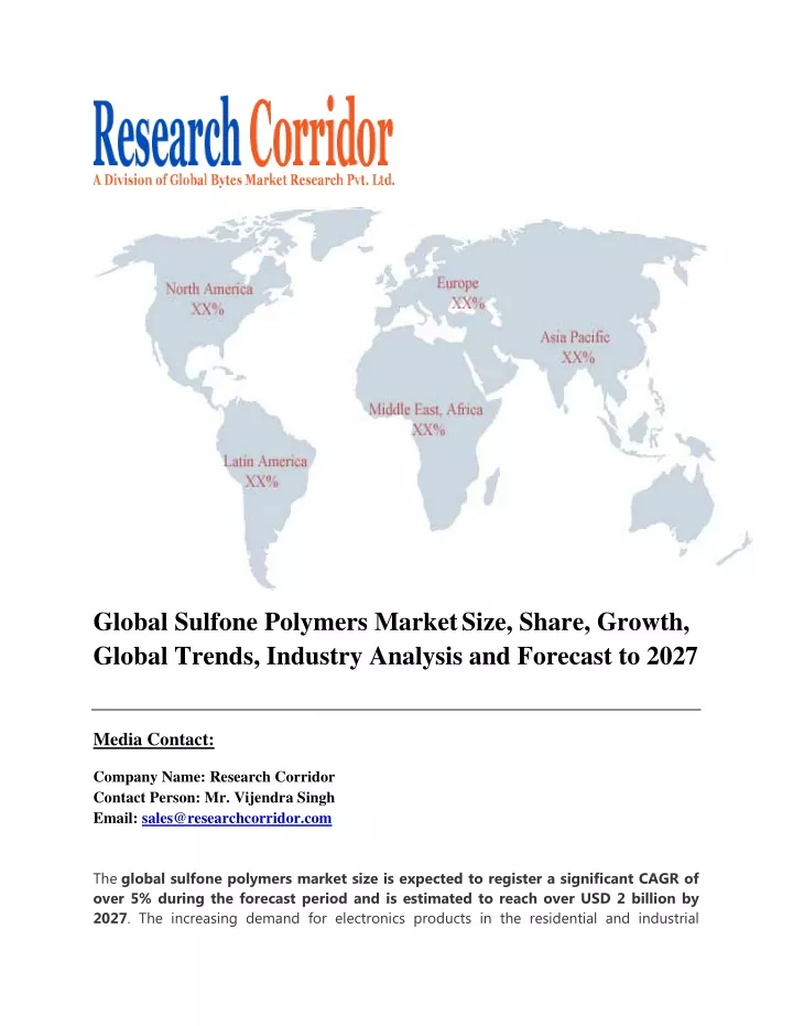 global sulfone polymers market size share growth