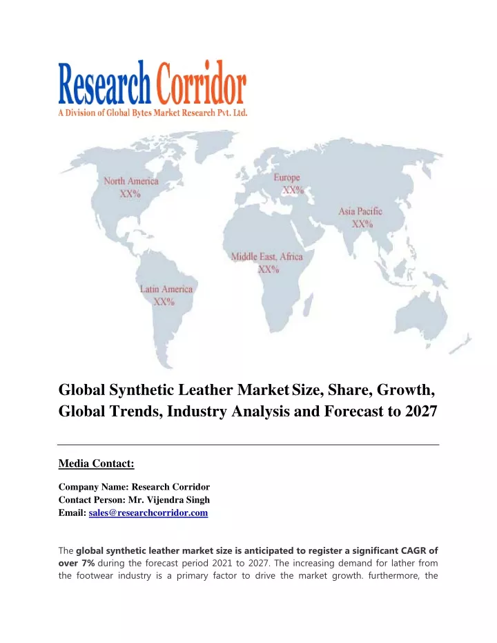 global synthetic leather market size share growth