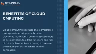 Benefits of Cloud Computing