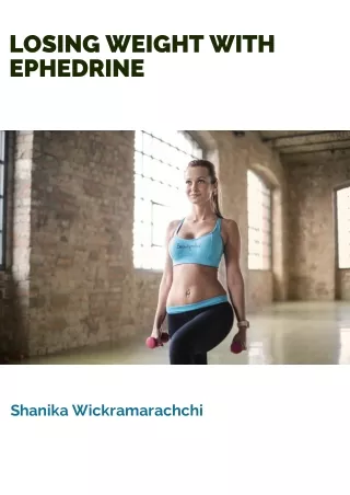 Losing Weight With Ephedrine - PDF eBook Book Free Download