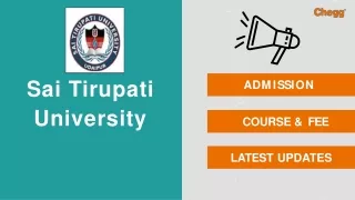 sai tirupati university