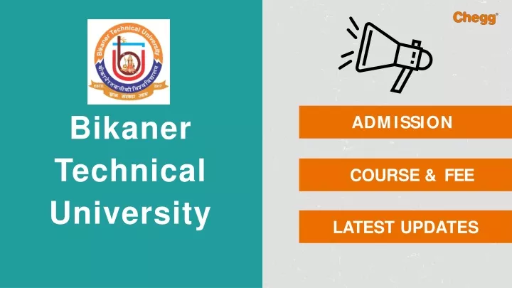 PPT - Bikaner Technical University - [BTU], Bikaner PowerPoint ...