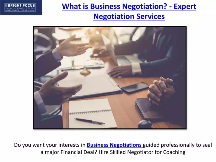 what is business negotiation expert negotiation