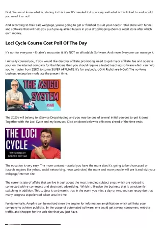 12 Reasons You Shouldn't Invest In Loci Cycle Course Reviews