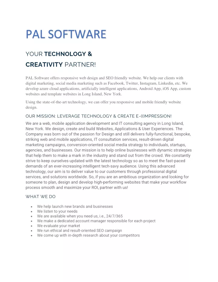 pal software