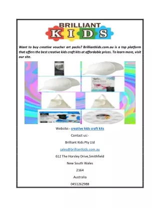 Creative Kids Craft Kits  Brilliantkids.com.au
