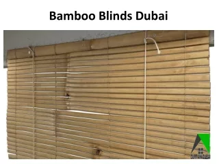 bamboo blinds dubai