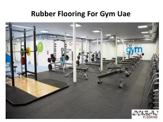 rubber flooring for gym uae