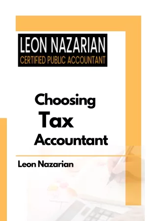 Things To Consider While Choosing Tax Accountant.