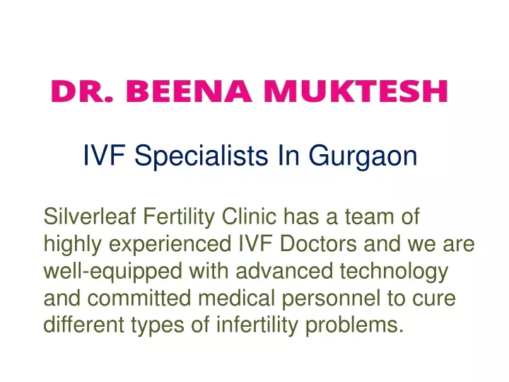 ivf specialists in gurgaon