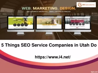 5 Things SEO Service Companies in Utah Do