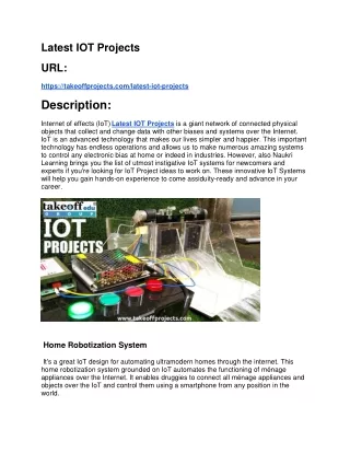 latest iot projects url https takeoffprojects