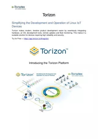 Torizon - Simplifying the Development and Operation of Linux IoT Devices