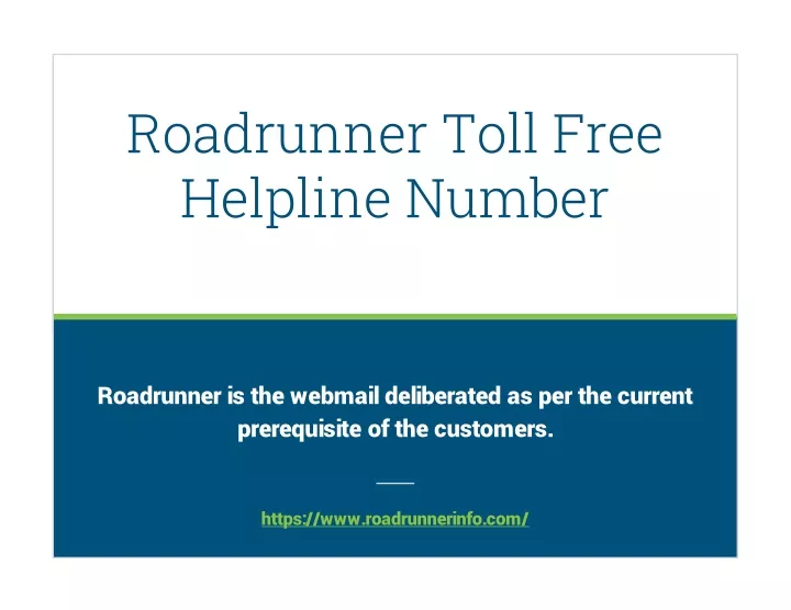 roadrunner toll free helpline number