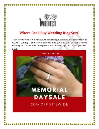 Where Can I Buy Wedding Ring Sets_Twobirch