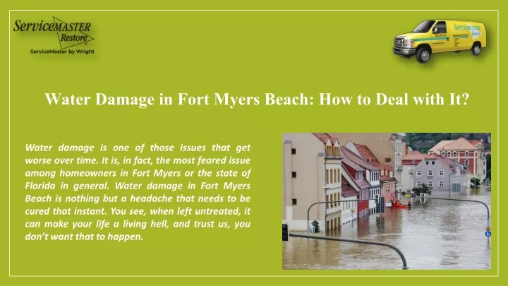 water damage in fort myers beach how to deal with