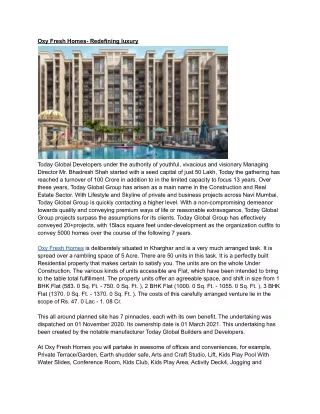 oxy fresh homes redefining luxury