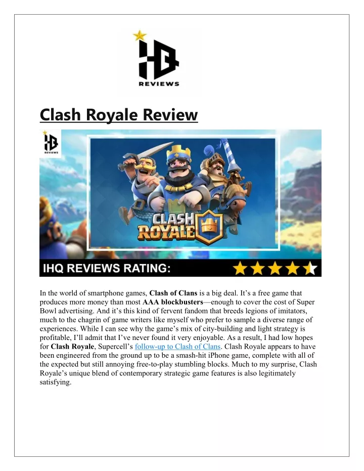 clash royale review