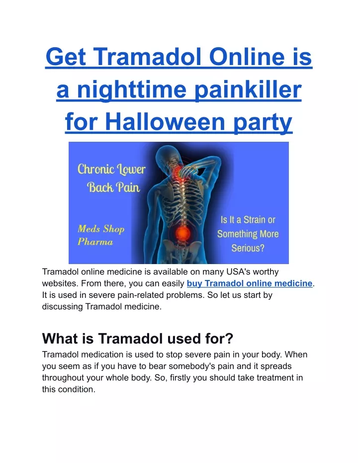 get tramadol online is a nighttime painkiller