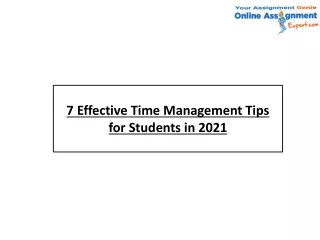 7 effective time management tips for students