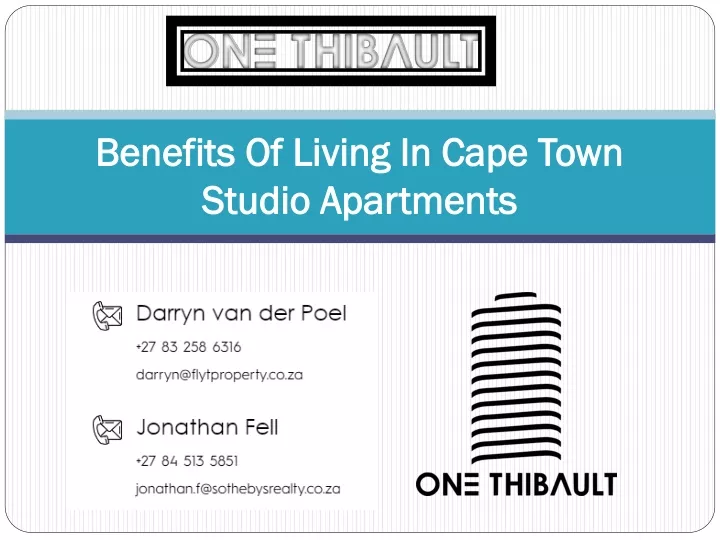 benefits of living in cape town studio apartments