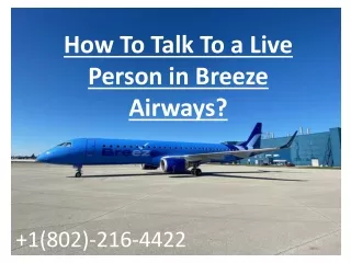 how to talk to a live person in breeze airways
