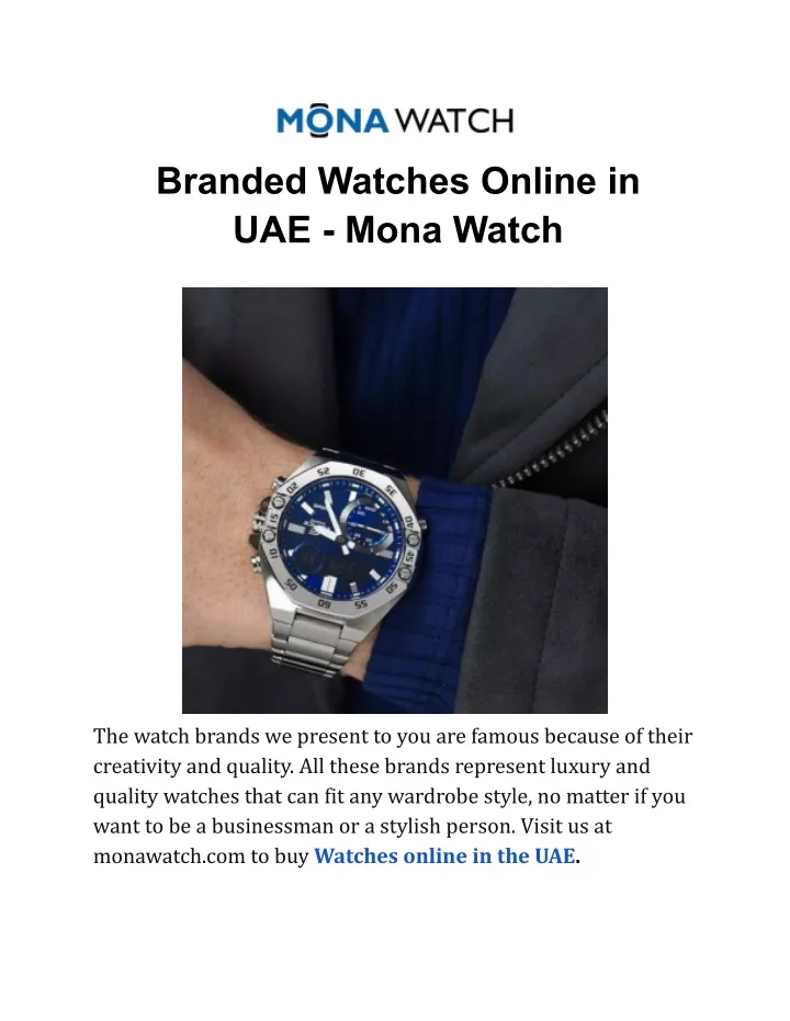 branded watches online in uae mona watch