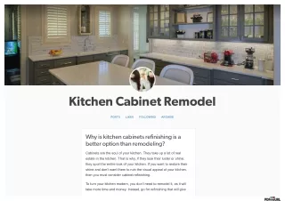 Why is kitchen cabinets refinishing is a better option than remodeling?