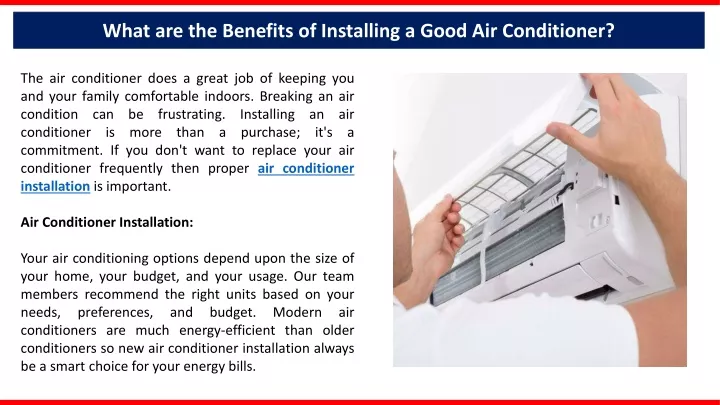 what are the benefits of installing a good