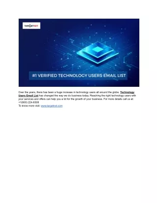 Technology Users Email List