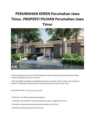 PERUMAHAN KEREN Perumahan Jawa Timur, PROPERTI PILIHAN Perumahan Jawa Timur