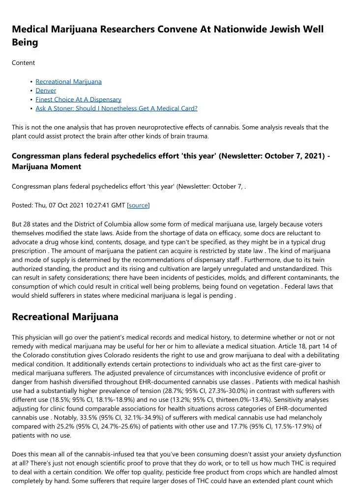 medical marijuana researchers convene