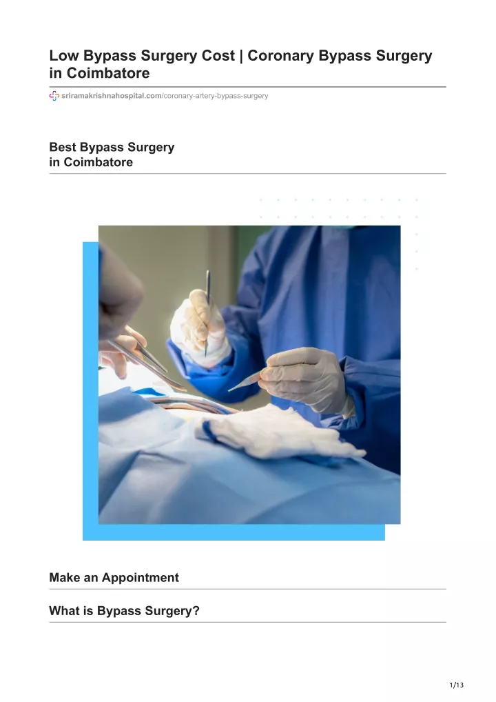 low bypass surgery cost coronary bypass surgery