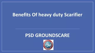 Benefits Of heavy duty Scarifier
