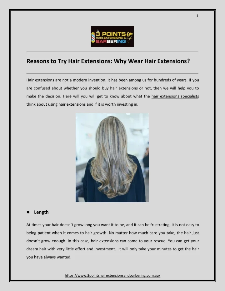 PPT Reasons to Try Hair Extensions Why Wear Hair Extensions