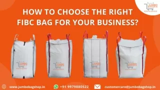 How to Choose the Right FIBC Bag for Your Business Jumbobagshop