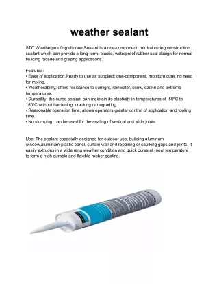 weather sealant