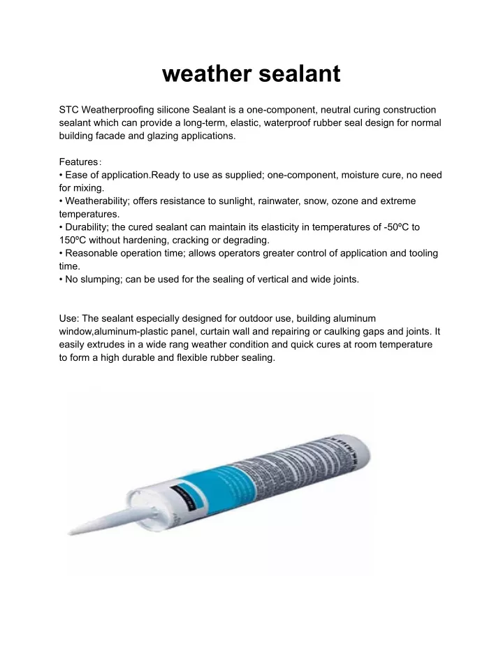 weather sealant