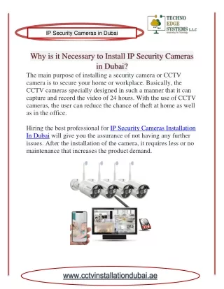 ip security cameras in dubai