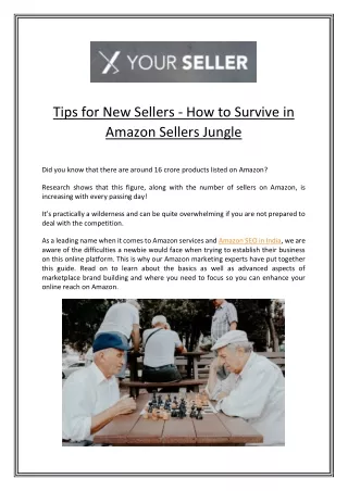 Tips for New Sellers - How to Survive in Amazon Sellers Jungle