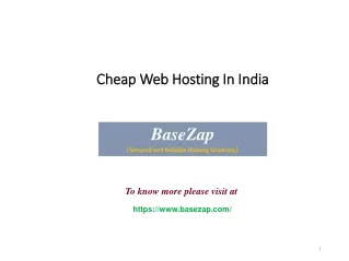 Cheap Web Hosting In India