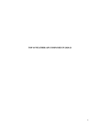 top 10 weather api companies in 2020 21