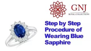 Step by Step Procedure of Wearing Blue Sapphire