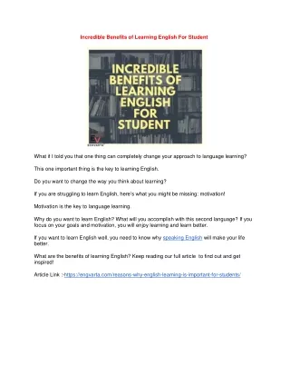 incredible benefits of learning english