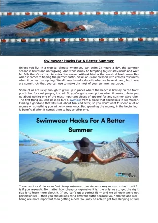 swimwear hacks for a better summer